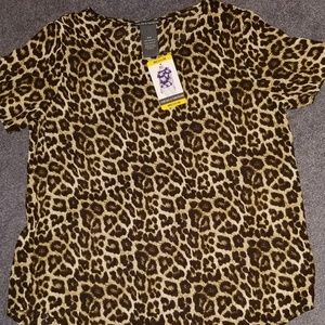 Short Sleeve Tunic Blouse